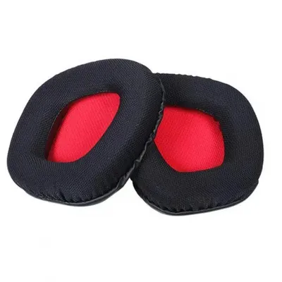 Produktbild von 1 Paar Ohrpolster für Corsair Void PRO/ELITE RGB-Kopfhörer, Ersatz-Ohrpolsterbezüge Schwarz-Rot