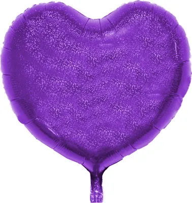 Produktbild von Folienballon Herz, Violett (glitzernd), ca. 45 cm