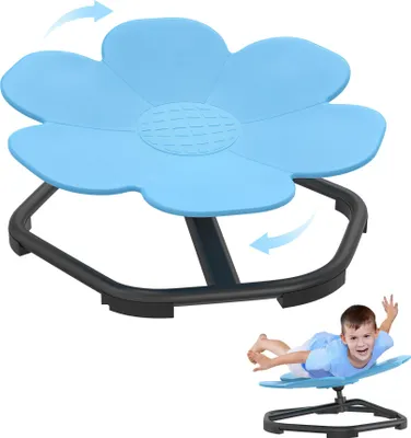 Image de ACXIN Carrousel Autisme Enfants Chaise tournante sensorielle Chaise tournante pour enfants Chaise jouet Formation Coordination physique et équilibre Tabouret tournant Carrousel tournant (Bleu)