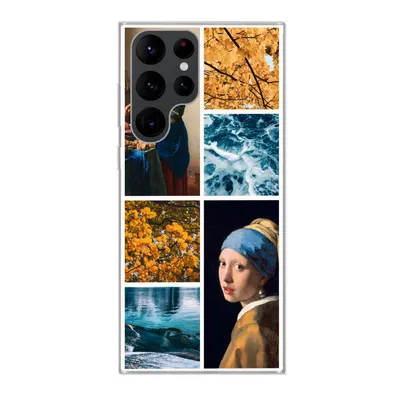 Produktbild von MuchoWow® Handyhülle Schutzhülle Hülle für Samsung Galaxy S22 Ultra Milchmädchen - Mädchen mit Perlenohrring - Collage Silikon Softcase Handy Hülle - Abbildung