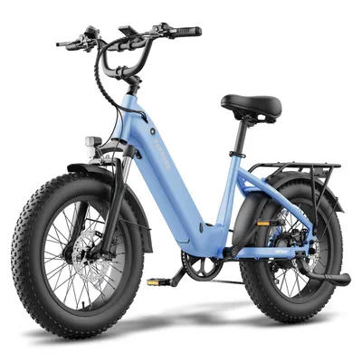 Immagine prodotto di Fafrees F20 Rover E-Bike con batteria da 15 Ah – Autonomia 55–80 km – Cambio Shimano a 7 marce – Freni a disco idraulici – Urban Blue