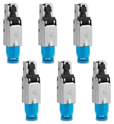 Produktbild von Netzwerkstecker RJ45 Stecker Cat8 CAT8.1 6x Steckverbinder werkzeuglos geschirmt