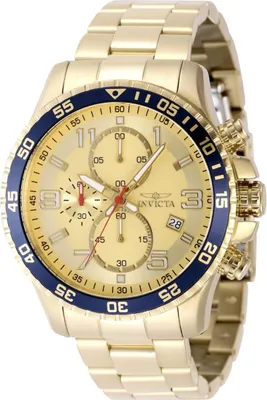 Zdjęcie produktu dla Invicta Specialty 49095 Zegarek Męski - Mechanizm Kwarcowy - Stal Nierdzewna z Złotą Tarcza - 45 mm