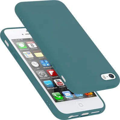 Immagine prodotto di Cadorabo custodia protettiva per Apple iPhone 5 / 5S / SE 2016 custodia in verde telefono cellulare Custodia Cover TPU custodia