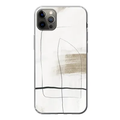 Produktbild von MuchoWow® Handyhülle Schutzhülle Hülle für iPhone 13 Pro Max Farbe - Minimalismus - Schwarz Silikon Softcase Handy Hülle - Mobiltelefon