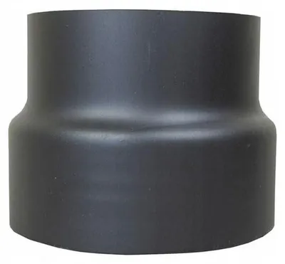 Produktbild von BirnePower Rohrreduzierung 130 auf 120mm, Ofenrohr Adapter, Senotherm 2mm, Schwarz, Kaminrohr, Reduzierstück, Abgasrohr, Schornstein Kamin