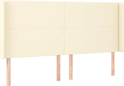 Obrázek produktu pro vidaXL Čelo postele s ušima krémové 203x16x118/128 cm Imitace kůže