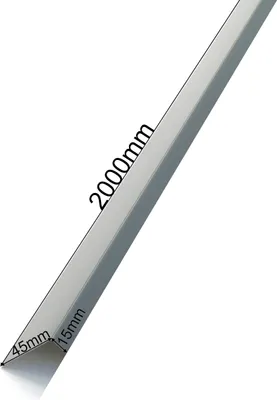 Produktbild von Alu Winkelblech Alu Kantblech Winkel 90° Alu L-Winkel 45mm x 15mm in Grau Anthrazit RAL 7016 Kantenschutz Wandabdeckung