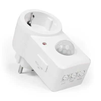 Produktbild von 1.200W Zwischenstecker McPower, 120° Bewegungsmelder, weiß
