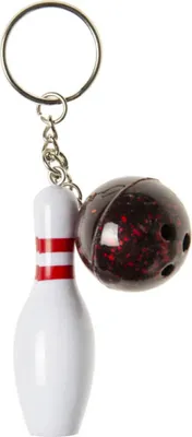 Produktbild von 12 Stück Bowlingkegel + Kugel an Schlüsselkette
