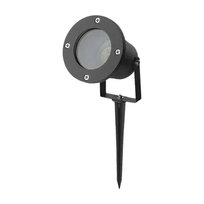 Immagine prodotto di V-TAC VT-7701 Picchetto giardino led con portalampada GU10 in alluminio orientabile colore nero IP65 - 7571