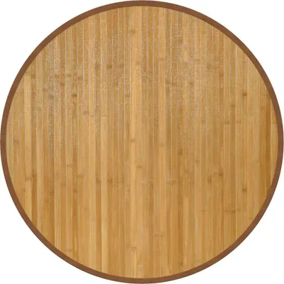 Image de vidaXL Tapis Rond Naturel 80 cm Bambou