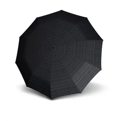 Produktbild von Knirps Stockregenschirm Regenschirm S.770 Long Automatic Men's Prints Check schwarz mehrfarbig