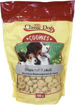 Image de Classic Dog Snack Cookies Drops mit Strauß 500g