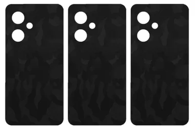 Produktbild von apgo Rückseite Schutzfolie, Skin, kompatibel mit OnePlus K11, Hinten Displayschutzfolie aus Vinylfolie, kratzfest, einfache Montage - Schwarzes Tarnmuster