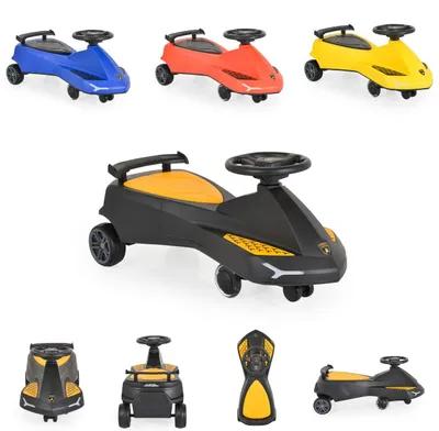 Obrázek produktu pro Moni dětské posuvné auto Lamborghini Swing Car hudební funkce světla do 110 kg černá
