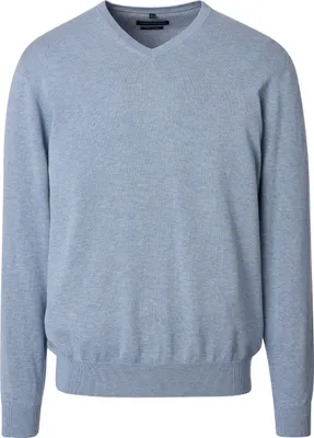 Produktbild von CASAMODA Herren Pullover V-Neck Regular Pima-Baumwolle Hellblau 4XL