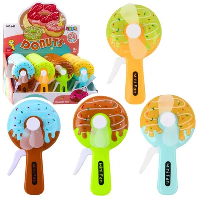 Zdjęcie produktu dla Wentylator ręczny Mini wiatrak Donut Donut dla dzieci 4 wzory
