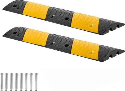 Produktbild von SucceBuy 100 cm Kabelbrücke, 9979 kg Belastbarkeit, 2-Kanal-Kabelschutz aus Gummi, Anti-Stolper-Abdeckung, Bodenabdeckung für Schwellenbereiche, Zuhause, Büro, Lager, 2er-Set