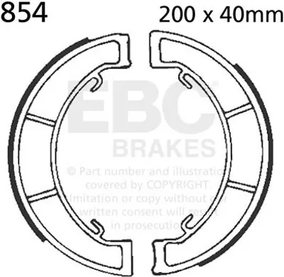 Immagine prodotto di Ganasce freno EBC 854 (1 set)
