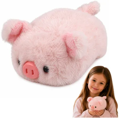 Produktbild von Plüschschweinchen Maskottchen, weiches Kuscheltier, rosa, 16 cm
