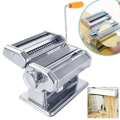 Produktbild von Ikodm Nudelmaschine Edelstahl Pastamaschine Nudel  Pastamaker Pasta Maschine 3 in 1 Lasagne Spaghetti Tagliatelle