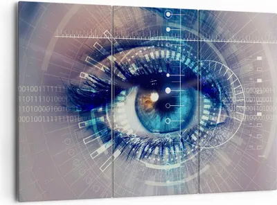Produktbild von Bild auf Leinwand - Leinwandbild - Cyberspace Daten digitales - 165x110cm - Wand Bild - Wanddeko - Leinwanddruck - Bilder - Kunstdruck - Wanddekoration - Leinwand bilder - Wandkunst - CE165x110-3188
