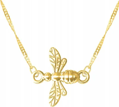 Image de Collier Insecte Abeille Or Insecte Guêpe Abeille Argent 925