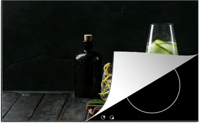 Produktbild von KitchenYeah© Herdabdeckplatte Getränk - Weinglas - Obst , 76x51cm, Küche Deko, Glaskeramikkochfeld Herdabdeckung, Abdeckplatte fùr Kochfeld