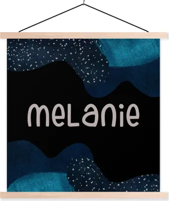 Produktbild von MuchoWow® Textilposter Melanie - Pastell - Mädchen 120x120 cm mit holzfarbenen Rahmen - Textil-Poster