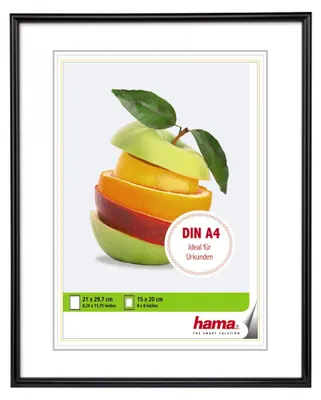 Produktbild von Hama 61626 Kunststoffrahmen Sevilla 21 x 29,7 cm (DIN A4), schwarz