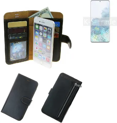 Produktbild von K-S-Trade Schutz Hülle kompatibel mit Samsung Galaxy S20+ Exynos Klapphülle Case Phone cover Slim Handytasche Handy Hülle schwarz aus Kunstleder (1