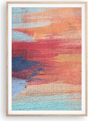 Produktbild von Gerahmtes Poster - Rahmen in heller Eiche - Die Farben Farben Abstraktion - 70x100 cm - Wand Bild - Wanddeko - Wandbilder - Kunstposter - Wandposter - Bilderrahmen - Bilder - P2NPA70x100-5069