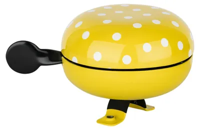 Produktbild von Fahrradklingel BIG MAMA mit Polka Dots, Design:Polka Dots (gelb/weiß)