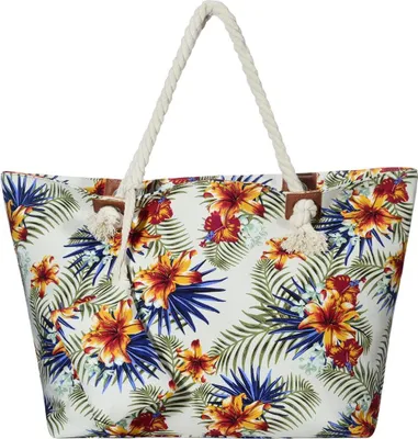 Produktbild von Große Strandtasche Shopper mit Reißverschluss - Tropical Life