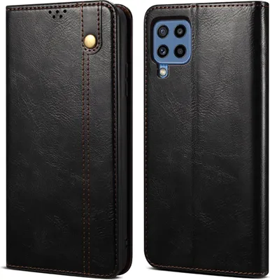 Image de Etui pour Samsung Galaxy M42 4G, étui en cuir avec fonction stand noir