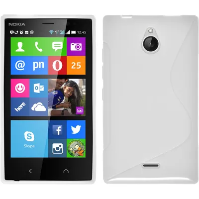 Produktbild von PhoneNatic Case kompatibel mit  Nokia X2 - weiß Silikon Hülle S-Style + 2 Schutzfolien