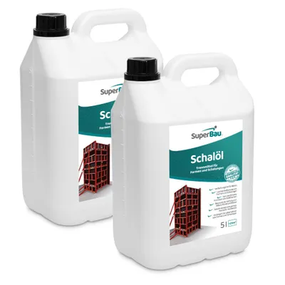 Produktbild von SuperBau Schalöl 10L, Trennmittel für Beton, Mörtel & Kleber Saubere Formen & Schalungen