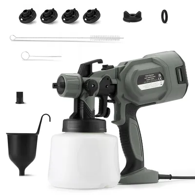Productafbeelding van A. Basis: Elektrische verfspuit, 700W, HVLP-spuitpistool, reservoir van 1.200 ml
