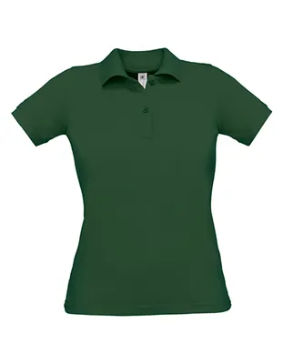 Produktbild von B&C Damen Polo Shirt T Shirt Kragen Basic Poloshirt T-Shirt kurzarm, Größe:2XL, Farbe:Bottle Green