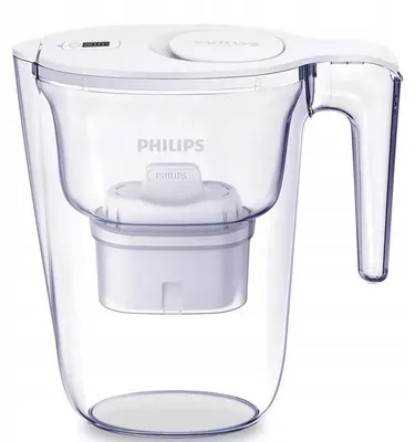 Philips Wasserfilterkanne, 2,6 l, mit 6 Kartuschen und 1,9 l Filtervolumen