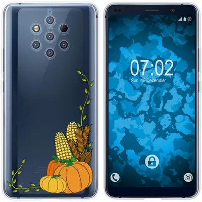 Produktbild von PhoneNatic Case kompatibel mit  Nokia 9 PureView Silikon-Hülle Herbst Erntedankfest/Thanksgiving M5