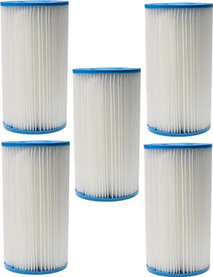 Produktbild von vhbw 5x Filterkartusche kompatibel mit Intex 28317W, 28327EH, 28321EH, 28604, 28603EG, 28343EH Swimmingpool, Filterpumpe - Wasserfilter Blau Weiß