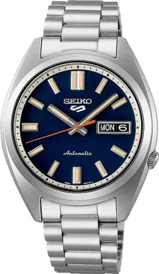 A close-up studio shot of a SEIKO 5 Sports Automatic watch.