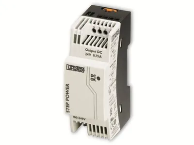 Produktbild von Phoenix Contact STEP-PS/ 1AC/24DC/0,75 – 18 W – 85 – 264 V – 45 – 65 Hz – Grau – -25 – 70 °C – -40 – 85 °C