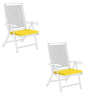Produktbild von Gartenstuhlkissen – Wasserabweisende Stuhlauflage mit Komfortfüllung und Befestigungsbändern – Sitzkissen für Garten, Terrasse und Balkon - 2 Stück