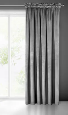 Produktbild von Eurofirany Samtvorhang Melanie stahl 140cm x 270cm