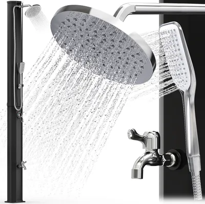 Produktbild von Gartendusche Solardusche mit Handbrause 40l Tank Pooldusche Outdoor Solar Dusche Garten Saunadusche Aussendusche ohne Stromanschluss Duschsäule