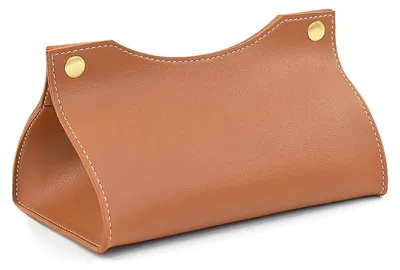 Image de Boîte de mouchoirs en cuir scandinave pour la maison et le bureau