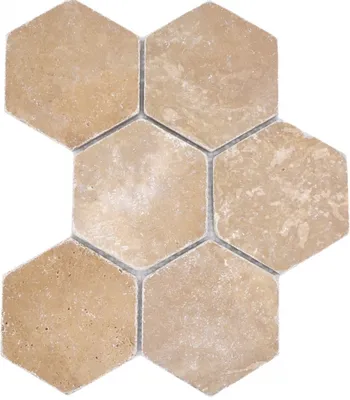 Produktbild von Naturstein Mosaikfliesen Travertin walnuss matt Wand Boden Küche Bad Dusche MOS42-HX144_f
